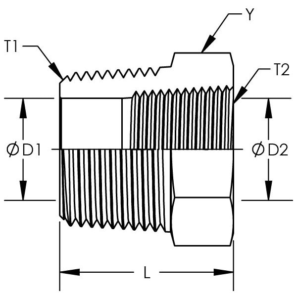 Male Pipe To Female Pipe Reducer Bushing